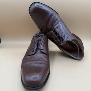 Bostonian Men's Brown Leather Cap Toe Oxford Dress Shoes Size 12M
